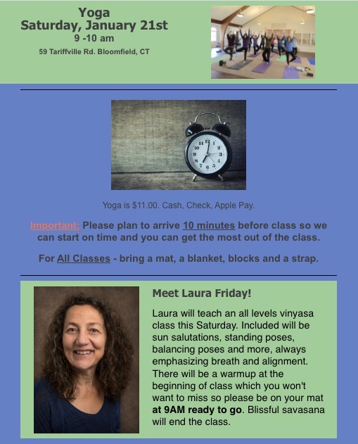 Laura Fridays Yoga, West Hartford | 22 Lawler Rd, West Hartford, CT 06117 | Phone: (860) 874-8728