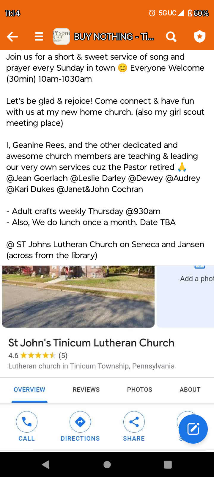 St Johns Tinicum Lutheran Church | 601 Seneca St, Essington, PA 19029 | Phone: (610) 521-5154