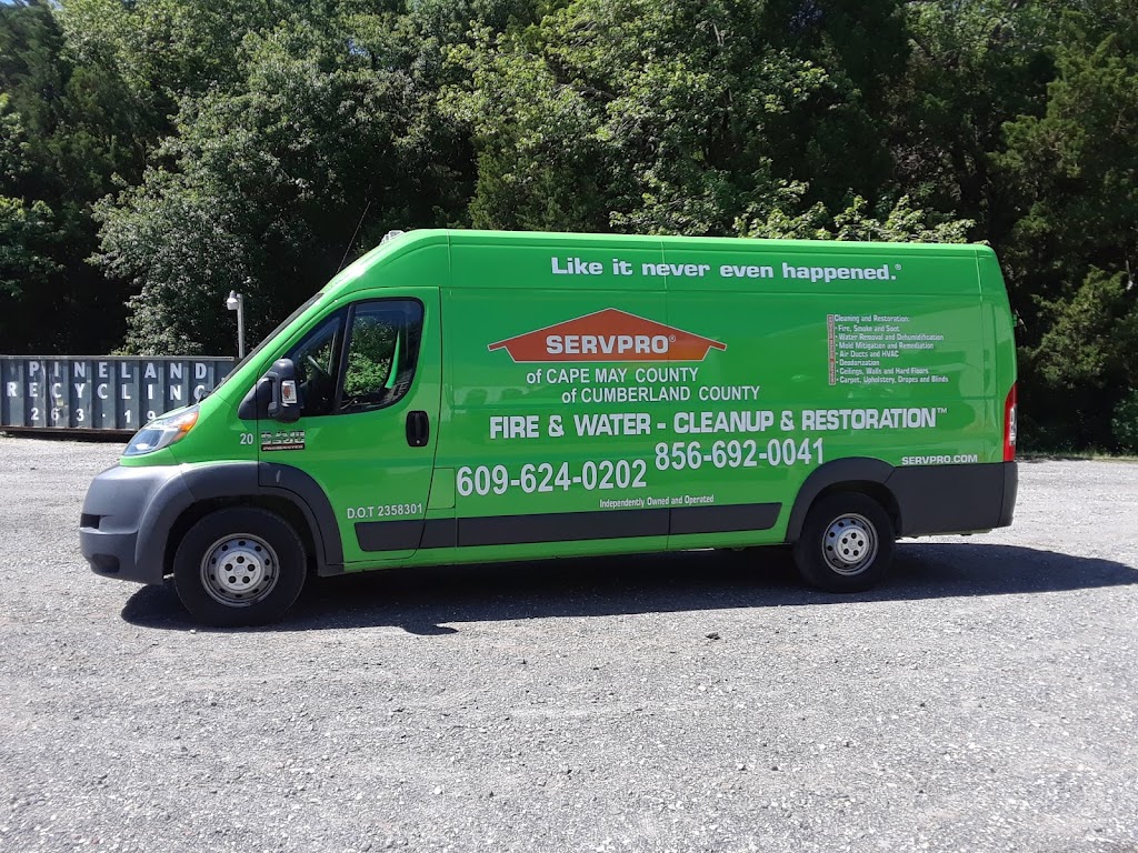 SERVPRO of Cape May County & SERVPRO of Cumberland County | 2684 US-9, Ocean View, NJ 08230 | Phone: (609) 624-0202