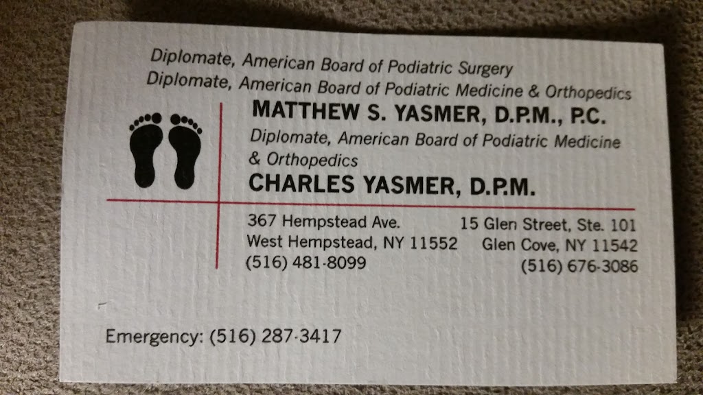 Matthew S. Yasmer, DPM | 314 Hempstead Ave, West Hempstead, NY 11552 | Phone: (516) 481-8099