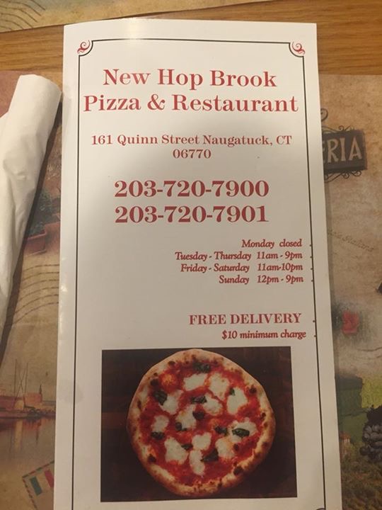 New Hop Brook Pizza | 161 Quinn St, Naugatuck, CT 06770 | Phone: (203) 720-7900