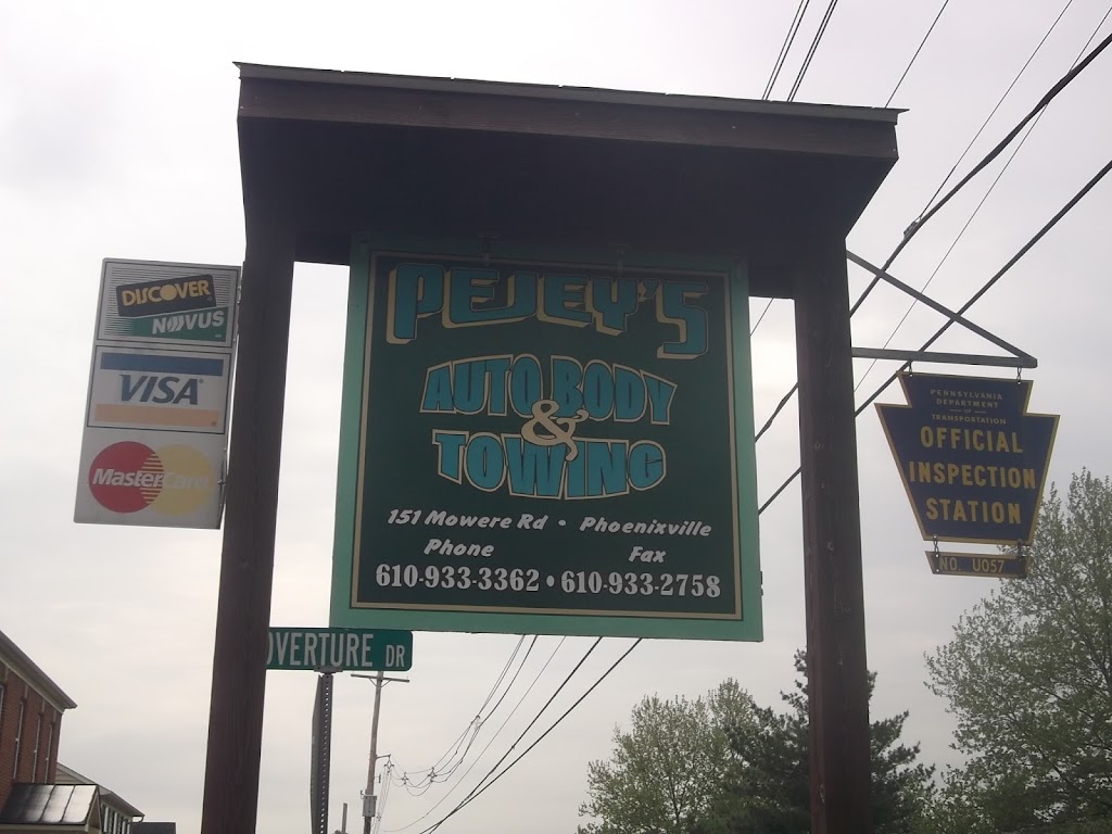 Pejeys Auto Body & Towing | 151 Mowere Rd, Phoenixville, PA 19460 | Phone: (610) 933-3362