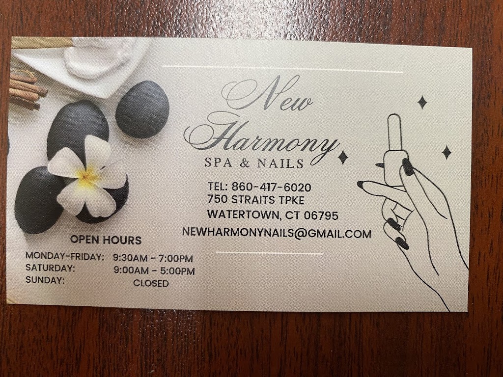 New Harmony Spa & Nails | 750 Straits Turnpike, Watertown, CT 06795 | Phone: (860) 417-6020