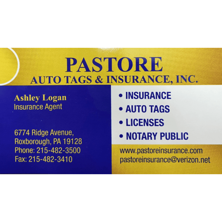 Pastore Auto Tags & Insurance, Inc | 6774 Ridge Ave, Philadelphia, PA 19128 | Phone: (215) 482-3500
