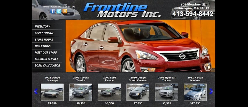 Frontline Motors Inc | 759 Meadow St, Chicopee, MA 01013 | Phone: (413) 289-5255