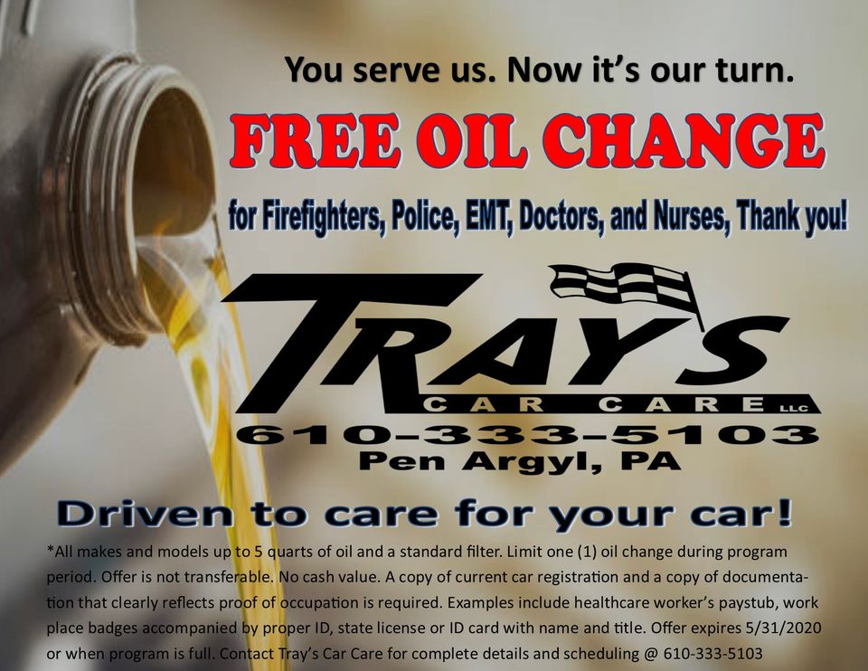 Trays Car Care, LLC | 800 W Pennsylvania Ave, Pen Argyl, PA 18072 | Phone: (610) 333-5103