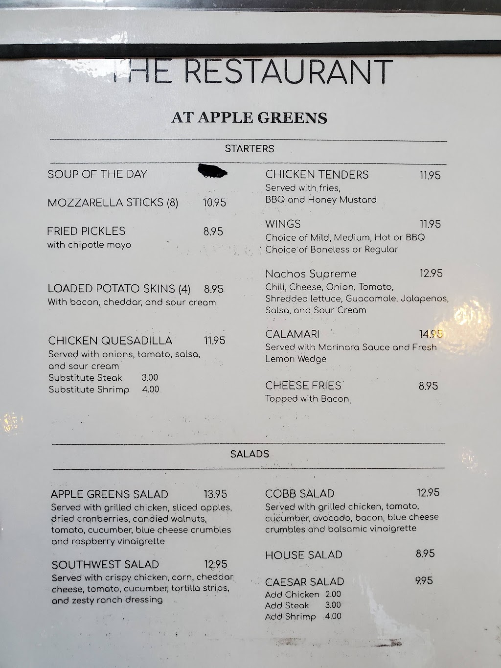 Restaurant At Apple Greens | 161 South St, Highland, NY 12528 | Phone: (845) 883-6405