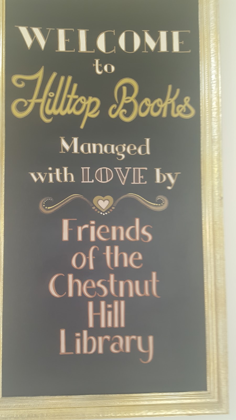 Hilltop Books | 84 Bethlehem Pike Rear, Philadelphia, PA 19118 | Phone: (215) 315-8588