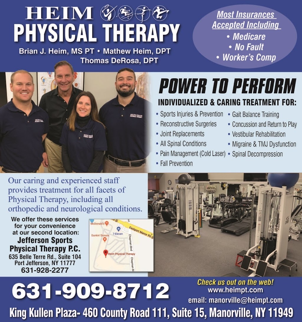 Heim Physical Therapy | 460 County Rd 111, Manorville, NY 11949 | Phone: (631) 909-8712