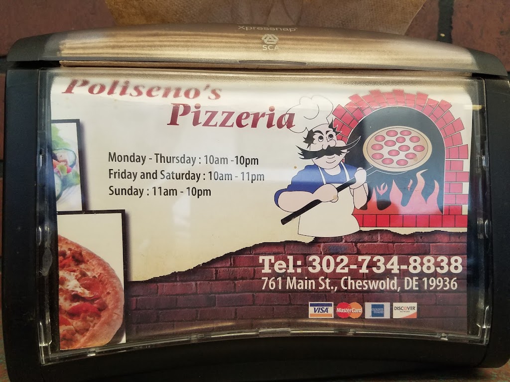 POLISENOS PIZZERIA CHESWOLD LOCATION | 761 Main St, Cheswold, DE 19936 | Phone: (302) 734-8838