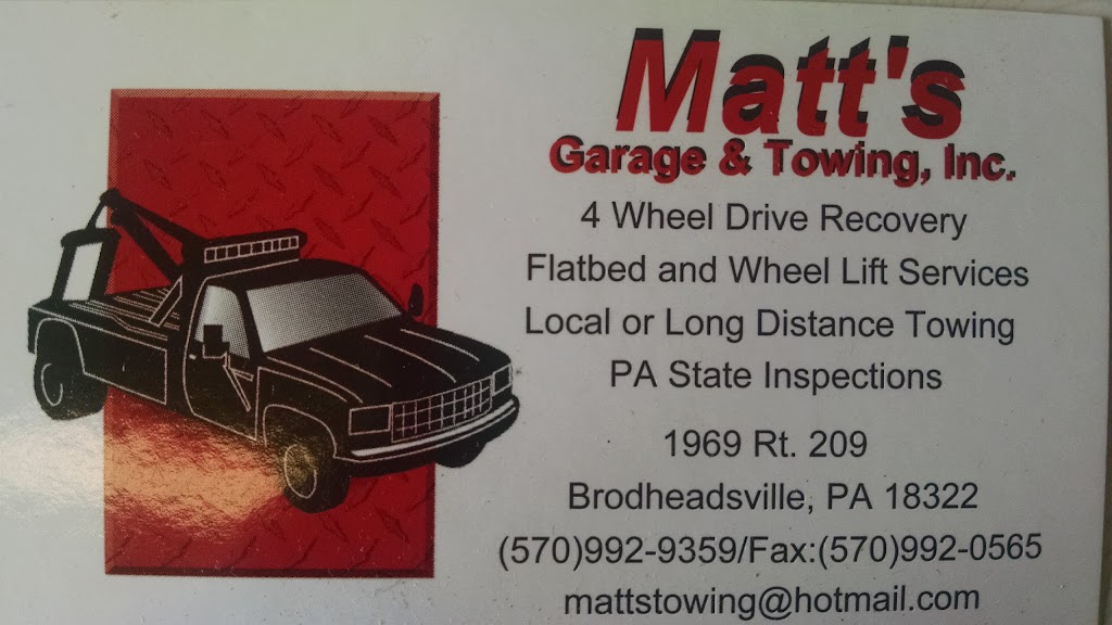 Matts Garage | 1969 US-209, Brodheadsville, PA 18322 | Phone: (570) 992-9359