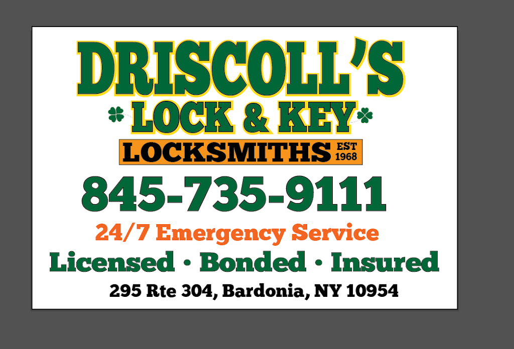 Driscolls Lock and Key | 295 NY-304, Bardonia, NY 10954 | Phone: (845) 735-9111