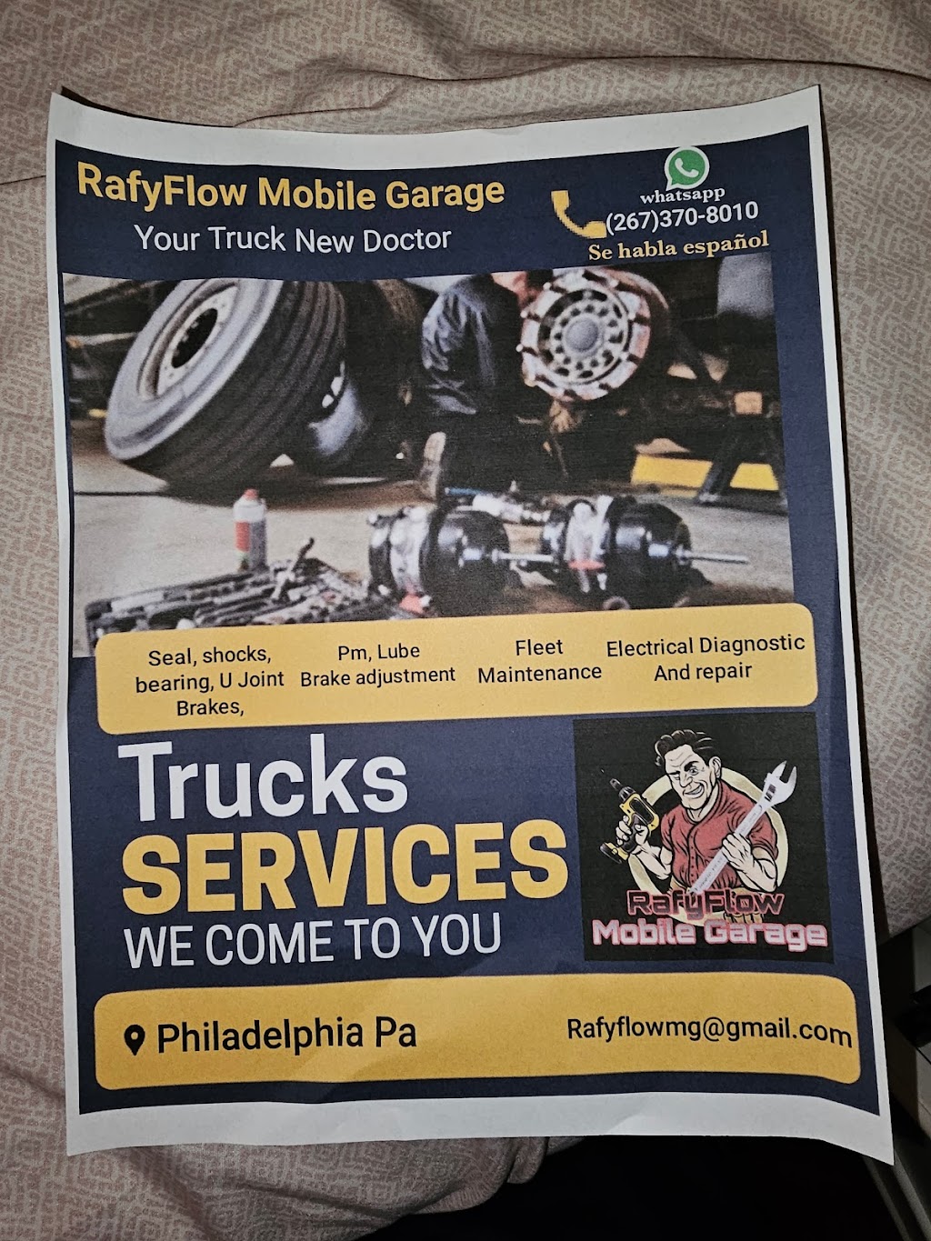 RafyFlow Mobile Garage | Philadelphia metro area and Nj, Philadelphia, PA 19149 | Phone: (267) 370-8010