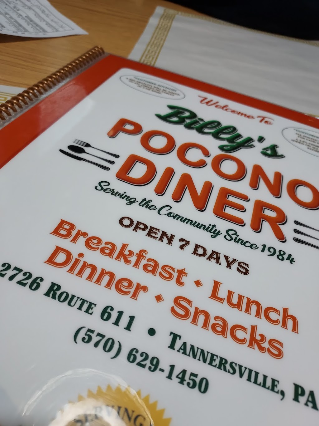 Billys Pocono Diner | 2726, 2726 PA-611, Tannersville, PA 18372 | Phone: (570) 629-1450