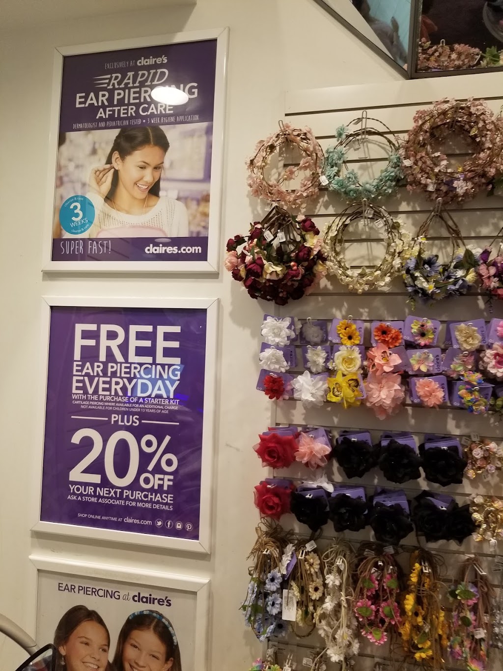 Claires | 1398 Willowbrook Mall, Wayne, NJ 07470 | Phone: (973) 256-0321