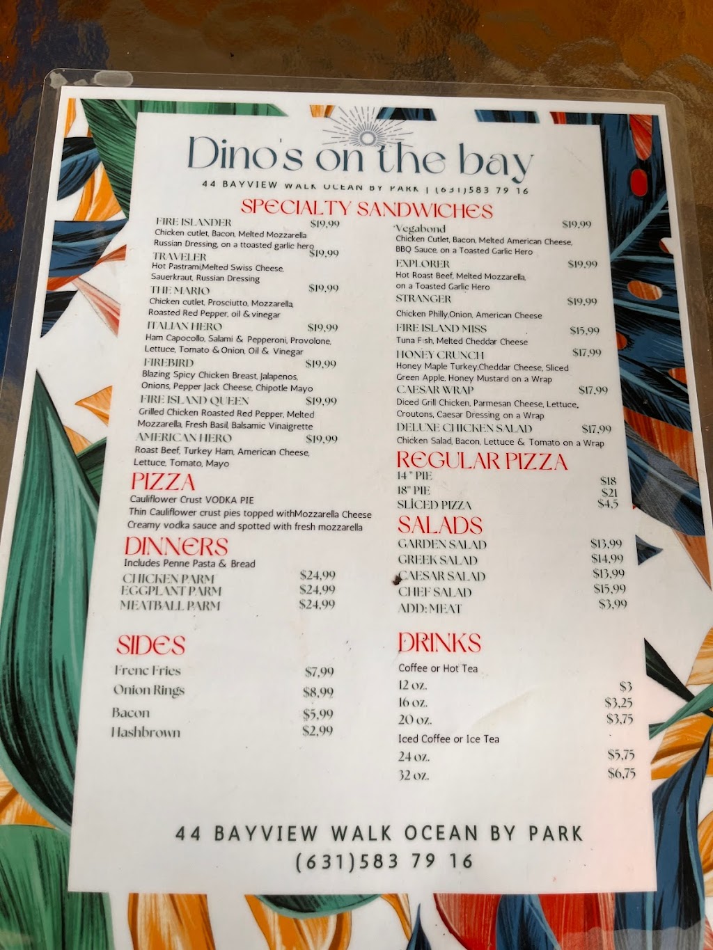 Dinos on the bay | 44 e Bay View Walk, Ocean Bay Park, NY 11770 | Phone: (631) 583-7916