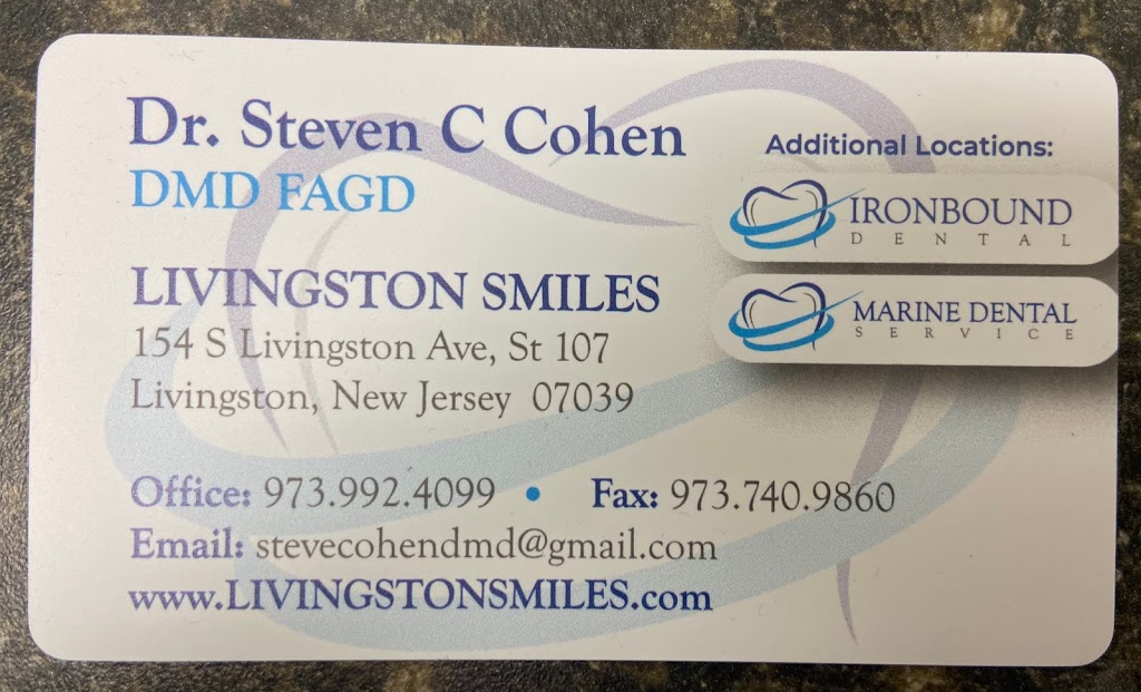 Dr. Steven Cohen DMD | 154 S Livingston Ave Suite 107, Livingston, NJ 07039 | Phone: (973) 868-7322
