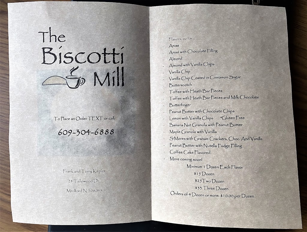 The Biscotti Mill | 24 Tallowood Dr, Medford, NJ 08055 | Phone: (609) 304-6888