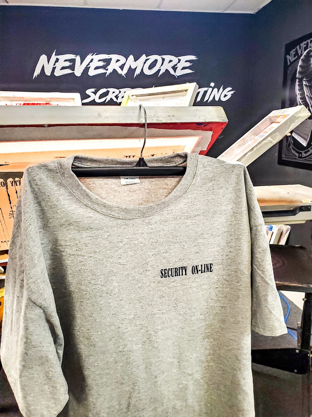 Nevermore screen printing | 206 reetz ave, Hulmeville Rd, Hulmeville, PA 19047 | Phone: (215) 550-1075