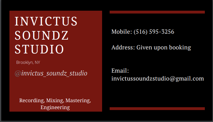 Invictus Soundz | 690 Bradford St, Brooklyn, NY 11207 | Phone: (424) 213-3924