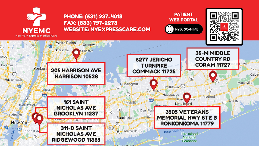 New York Express Medical Care | 6277 Jericho Turnpike, Commack, NY 11725 | Phone: (631) 937-4018