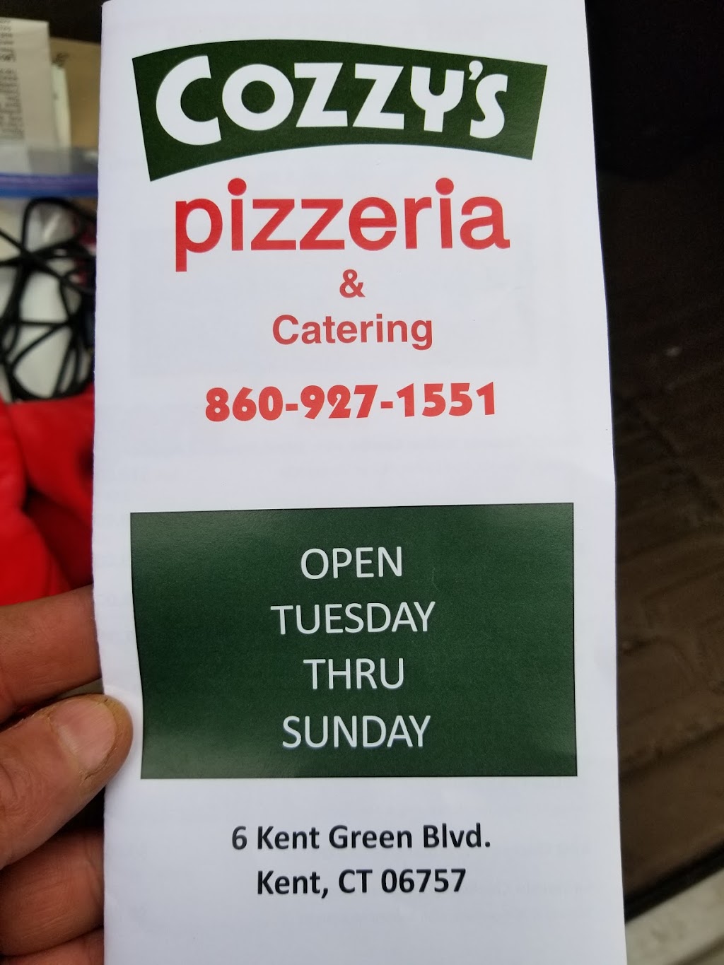 Cozzys Pizzeria | 6 Kent Green Blvd, Kent, CT 06757 | Phone: (860) 927-1551