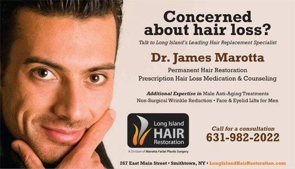 Marotta Hair Restoration | 895 W Jericho Turnpike, Smithtown, NY 11787 | Phone: (631) 982-2022