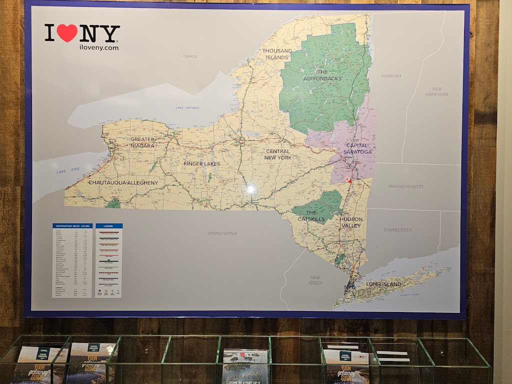 Capital Region Welcome Center | NYS Thruway NY State Thruway Between Exits 21B and 21A Northbound on, I-87, Hannacroix, NY 12087 | Phone: (518) 756-8420