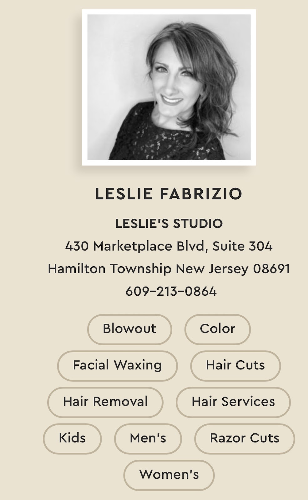 Leslie’s Studio | 430 Marketplace Blvd Suite 304, Hamilton Township, NJ 08691 | Phone: (609) 213-0864