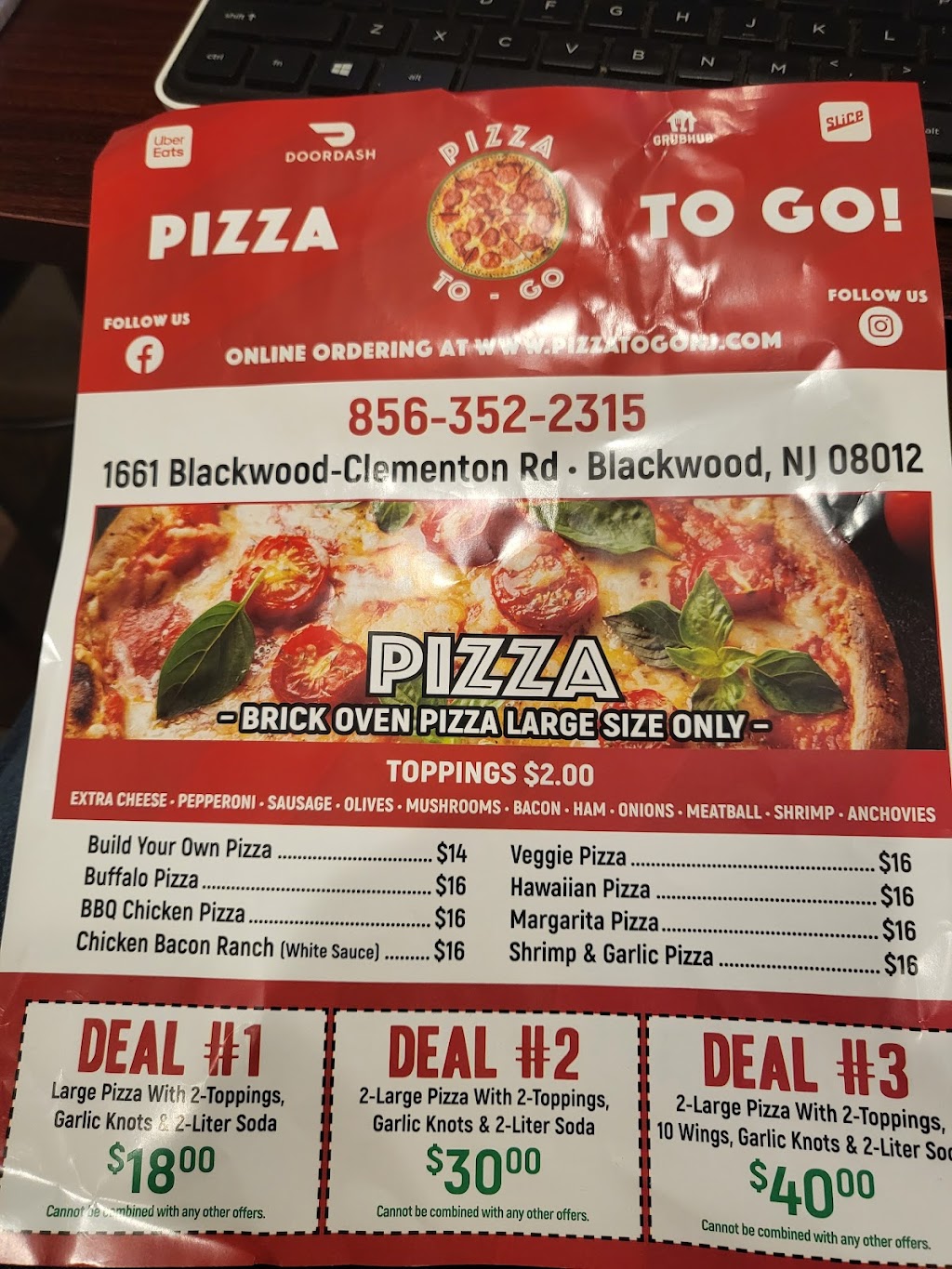 COCCOS PIZZA TO GO | 1661 Blackwood Clementon Rd, Blackwood, NJ 08012 | Phone: (856) 352-2315