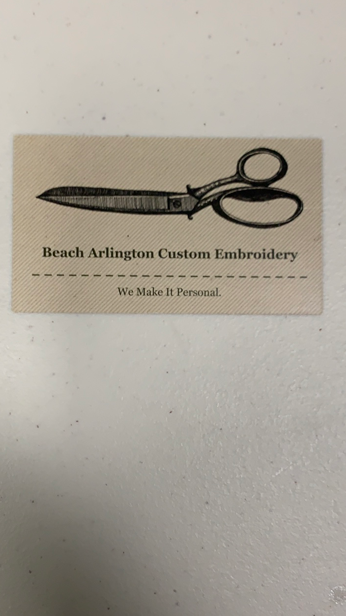 Beach Arlington Custom Embroidery | 223 Stage Rd, Little Egg Harbor Township, NJ 08087 | Phone: (609) 661-1737