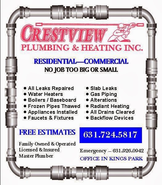 Crestivew Plumbing & Heating | 7 Columbine Ln, Kings Park, NY 11754 | Phone: (631) 724-5817