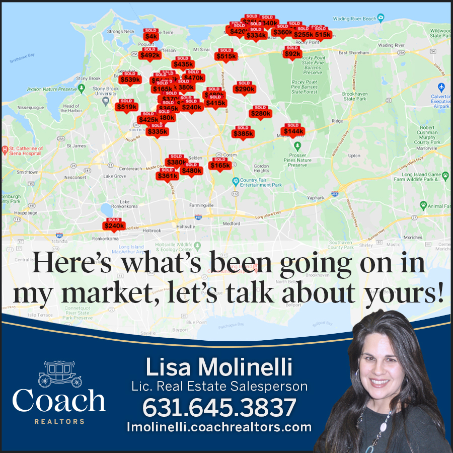 Lisa Molinelli Coach Realtors | 354 NY-25A, Mt Sinai, NY 11766 | Phone: (631) 645-3837