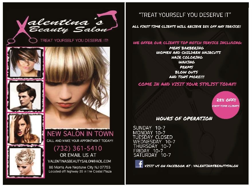 Valentinas Beauty Salon | 86 Morris Ave, Neptune City, NJ 07753 | Phone: (732) 361-5410