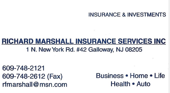 Richard Marshall Insurance Services, Inc. | 1 N New York Rd Ste 42, Galloway, NJ 08205 | Phone: (609) 748-2121