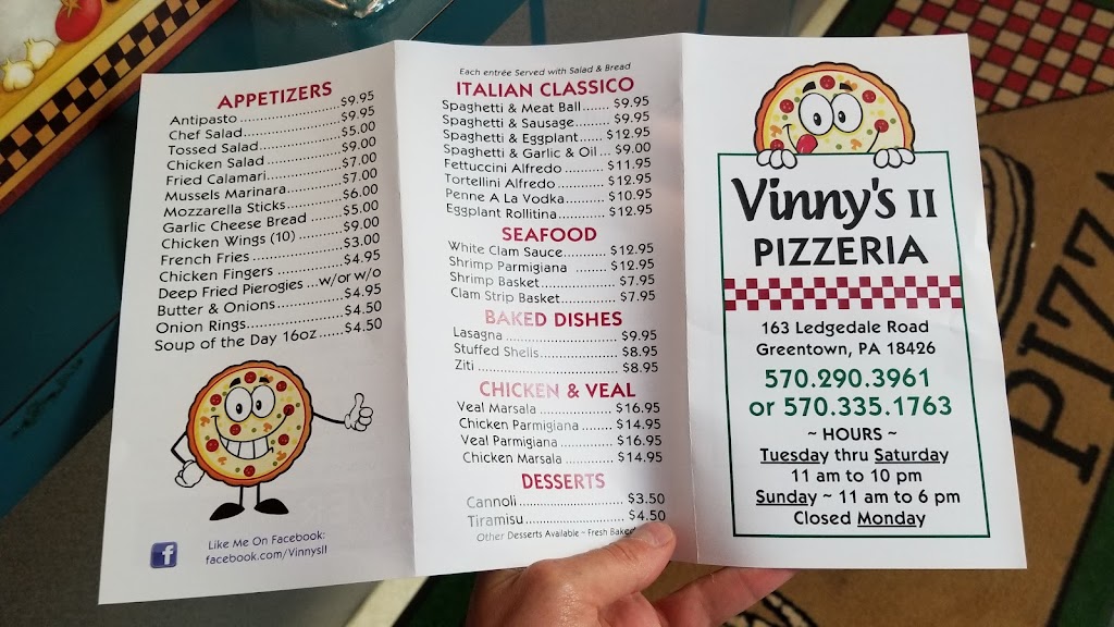 Vinnys II | 163 Ledgedale Rd, Greentown, PA 18426 | Phone: (570) 290-3961