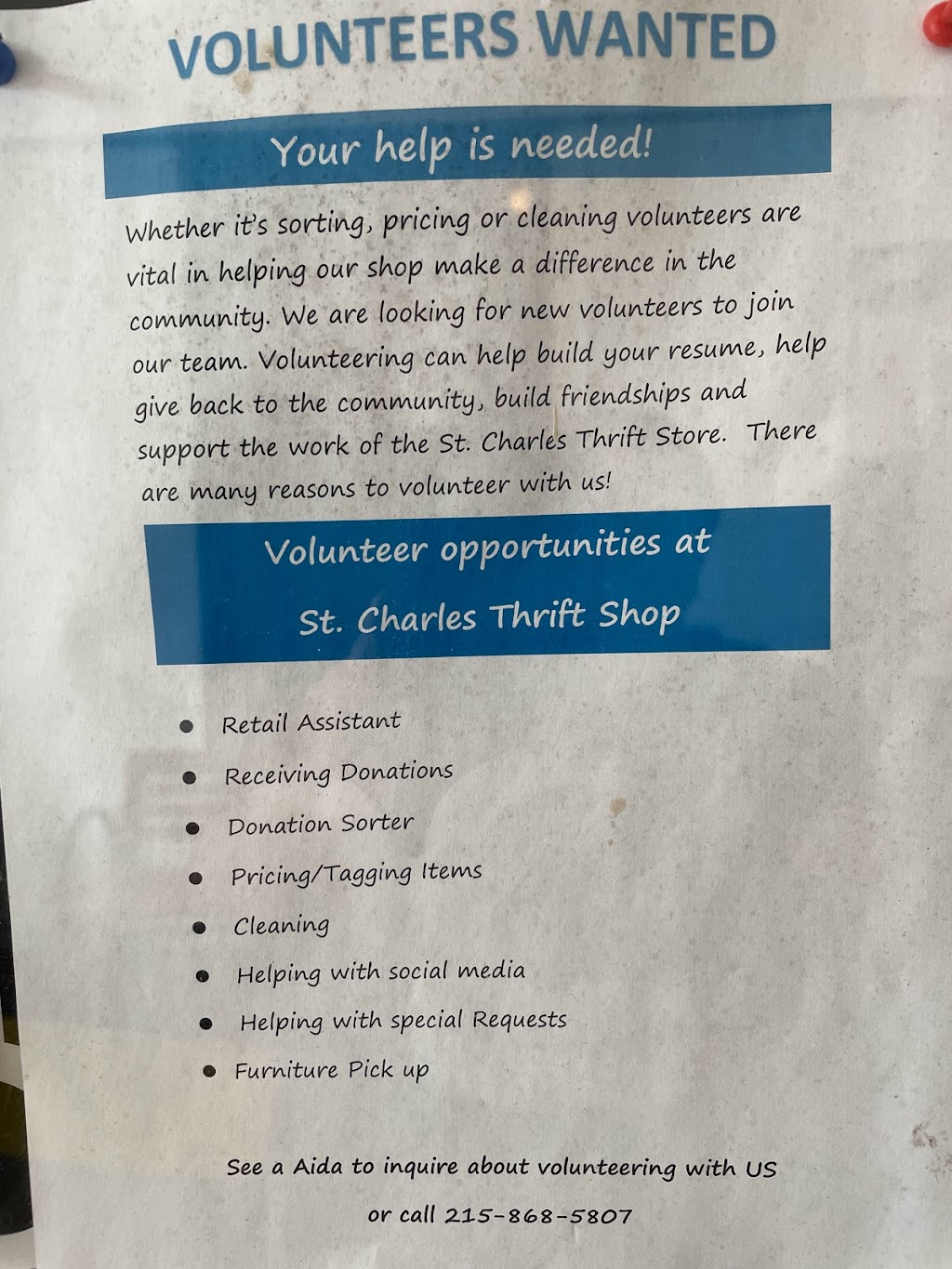 St. Charles Thrift Store | 2915 Street Rd, Bensalem, PA 19020 | Phone: (215) 245-1615