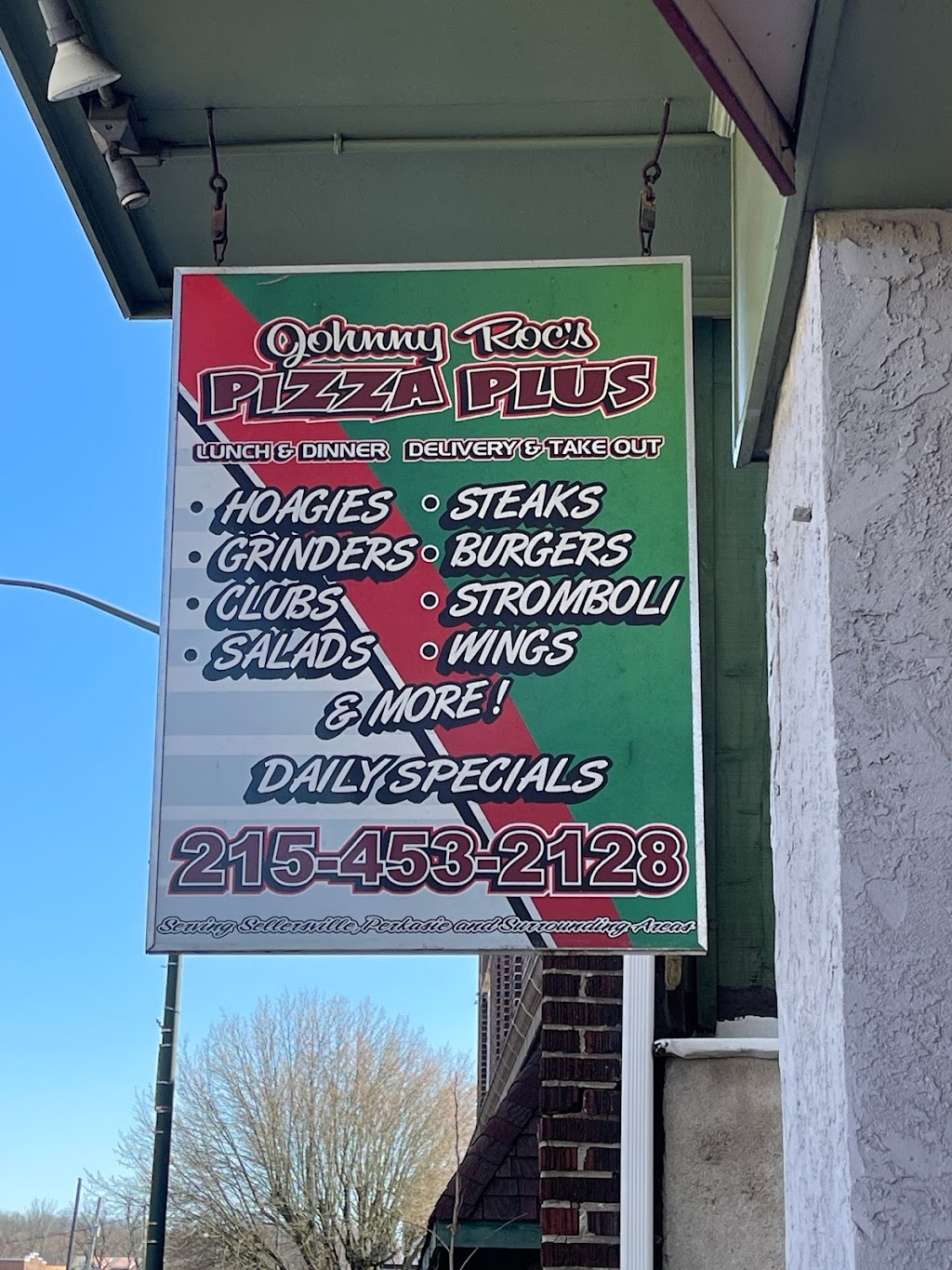 Johnny Rocs Pizza Plus | 110 N Main St, Sellersville, PA 18960 | Phone: (215) 453-2128