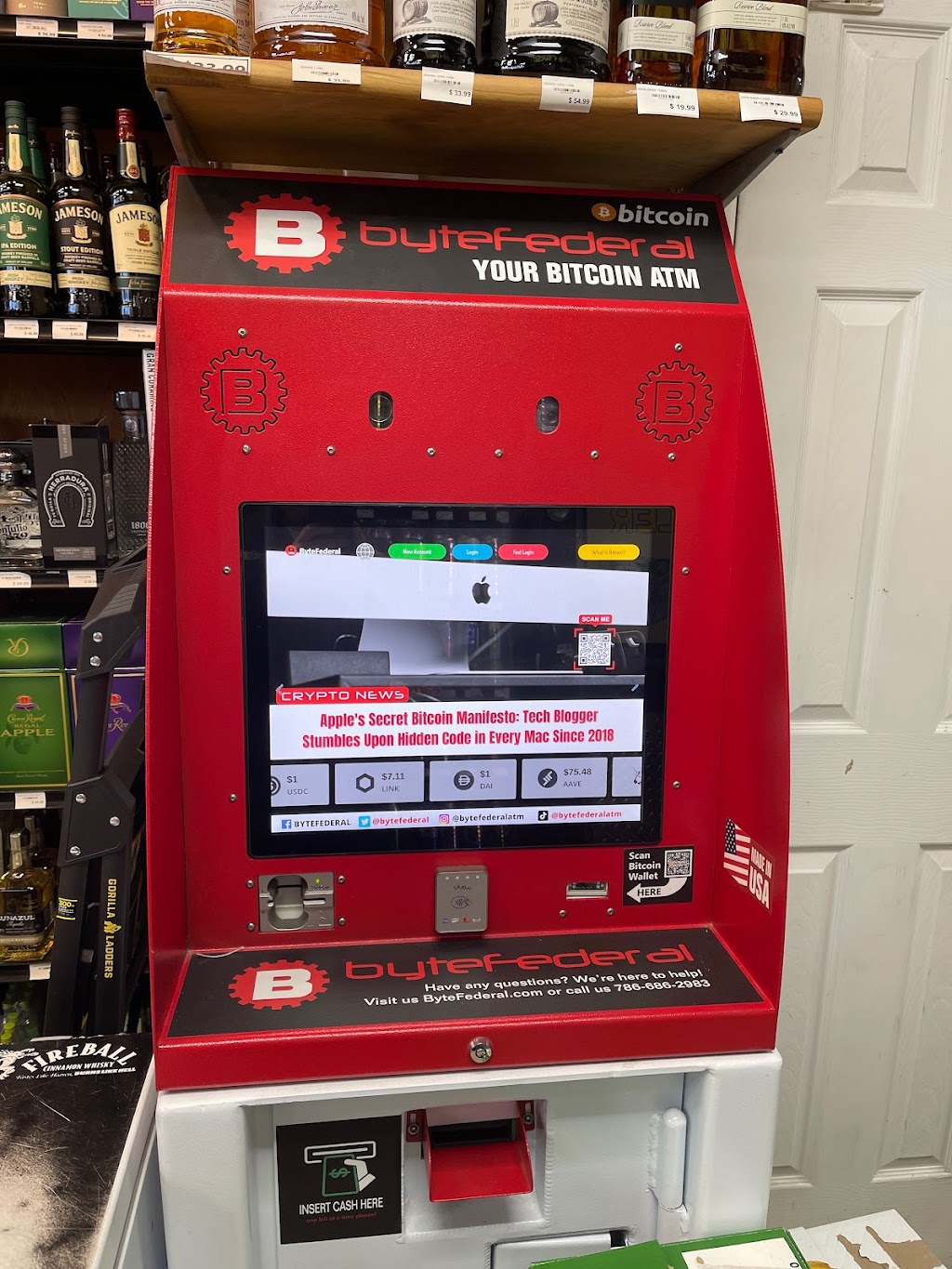 Byte Federal Bitcoin ATM (Exit 4 Liquors) | 4 Mill Ridge Rd, Danbury, CT 06811 | Phone: (786) 686-2983