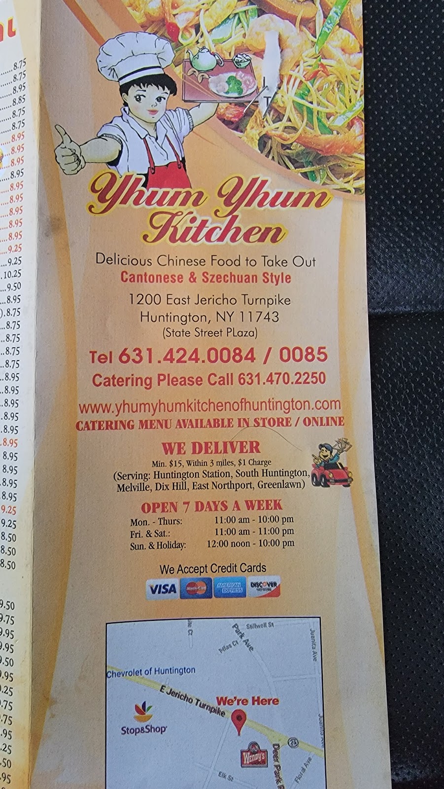 Yhum Yhum Kitchen | 1200 E Jericho Turnpike, Huntington, NY 11743 | Phone: (631) 424-0084