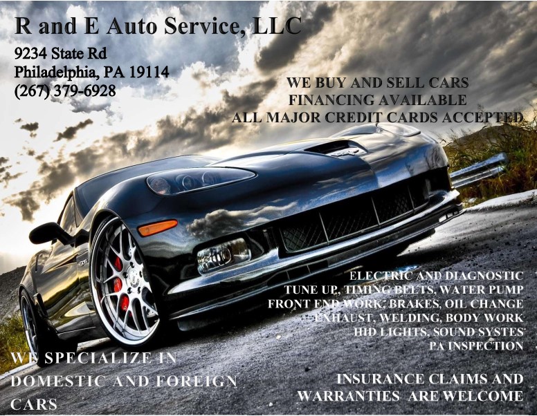 R and E Auto Service, LLC | 9234 State Rd., Philadelphia, PA 19114 | Phone: (267) 379-6928