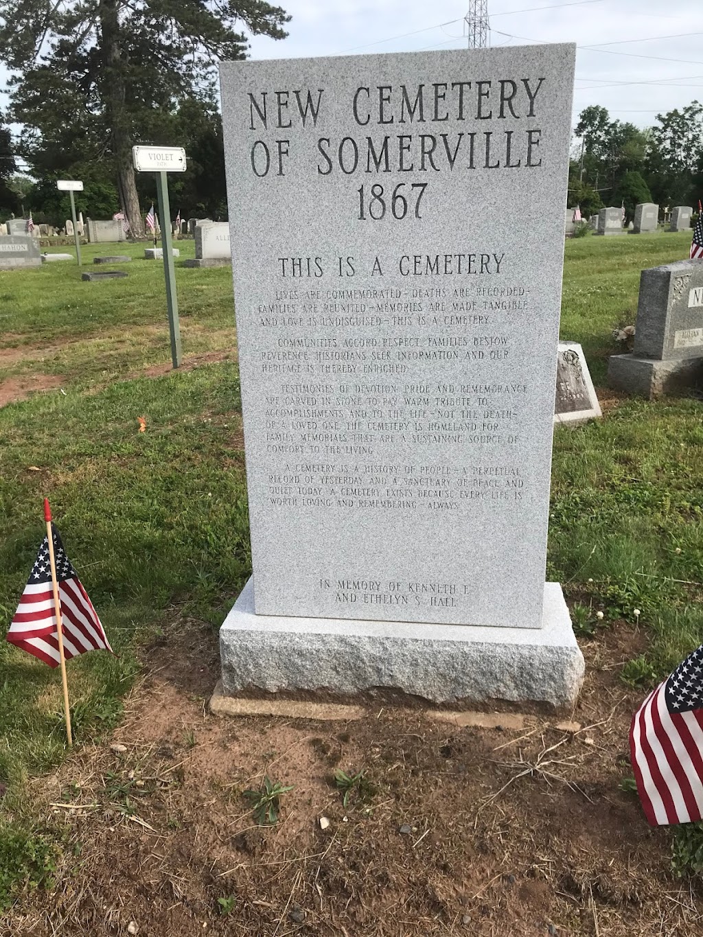 Somerville New Cemetery | 192 S Bridge St, Somerville, NJ 08876 | Phone: (908) 725-1871