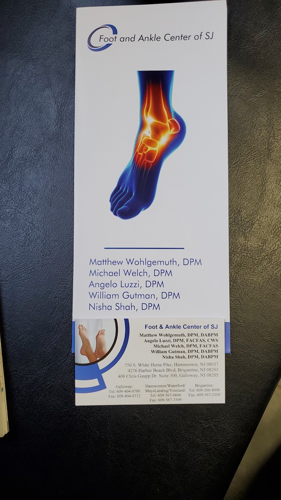 Foot and Ankle Center of SJ | 408 Chris Gaupp Dr Suite 300, Galloway, NJ 08205 | Phone: (609) 404-0700