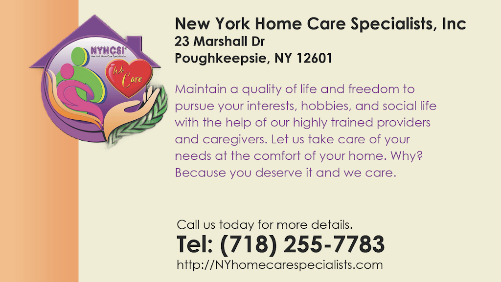 New York Home Care Specialists, Inc. | 23 Marshall Dr, Poughkeepsie, NY 12601 | Phone: (718) 255-7783