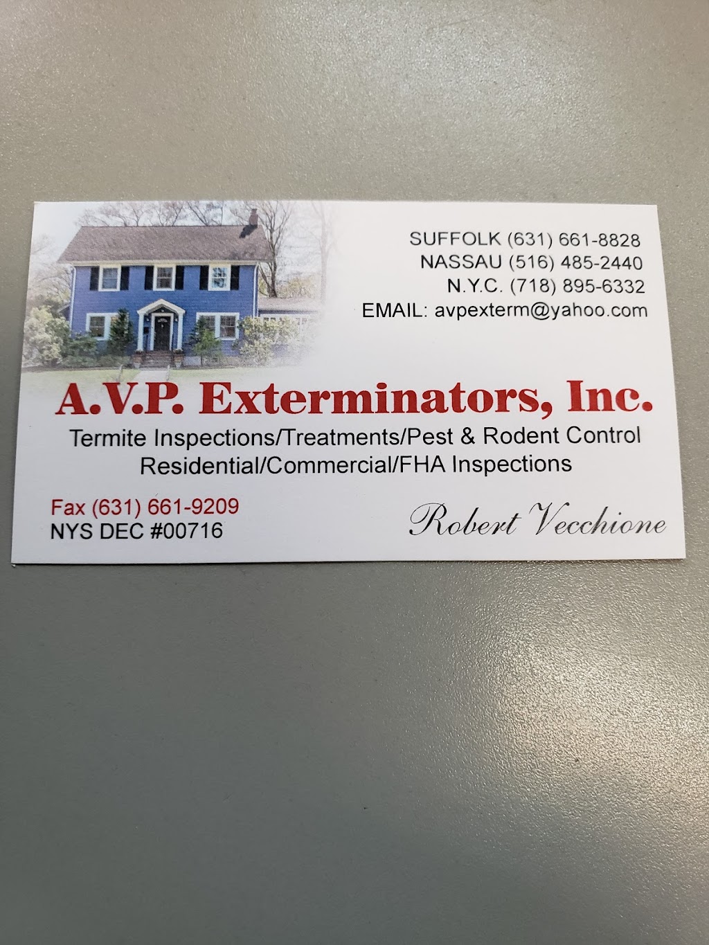 Avp Exterminators Inc | 488 Arnold Ave, West Babylon, NY 11704 | Phone: (631) 661-8828