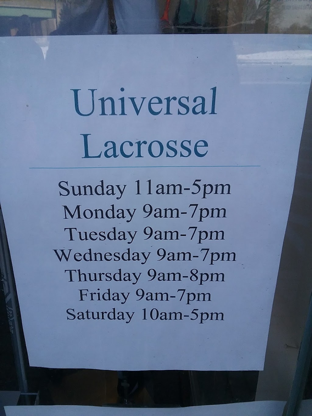Universal Lacrosse | 906 US-22, Somerville, NJ 08876 | Phone: (908) 526-0584