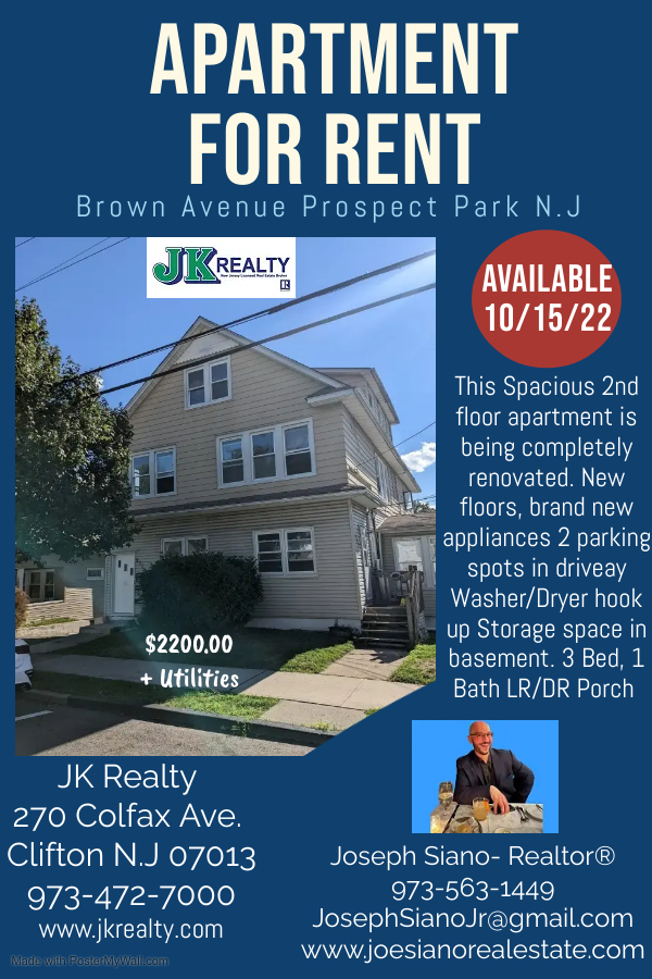 Joseph Siano - JK Realty | 270 Colfax Ave, Clifton, NJ 07013 | Phone: (973) 563-1449