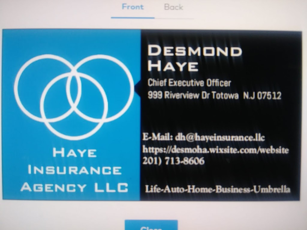 Haye Insurance Agency LLC | 999 Riverview Dr, Totowa, NJ 07512 | Phone: (973) 406-5355