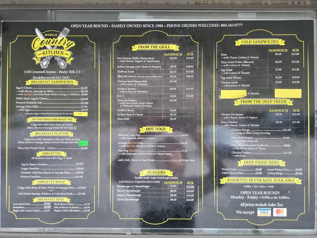 Country Kitchen food truck | 1146 Cromwell Ave, Rocky Hill, CT 06067 | Phone: (860) 563-9777