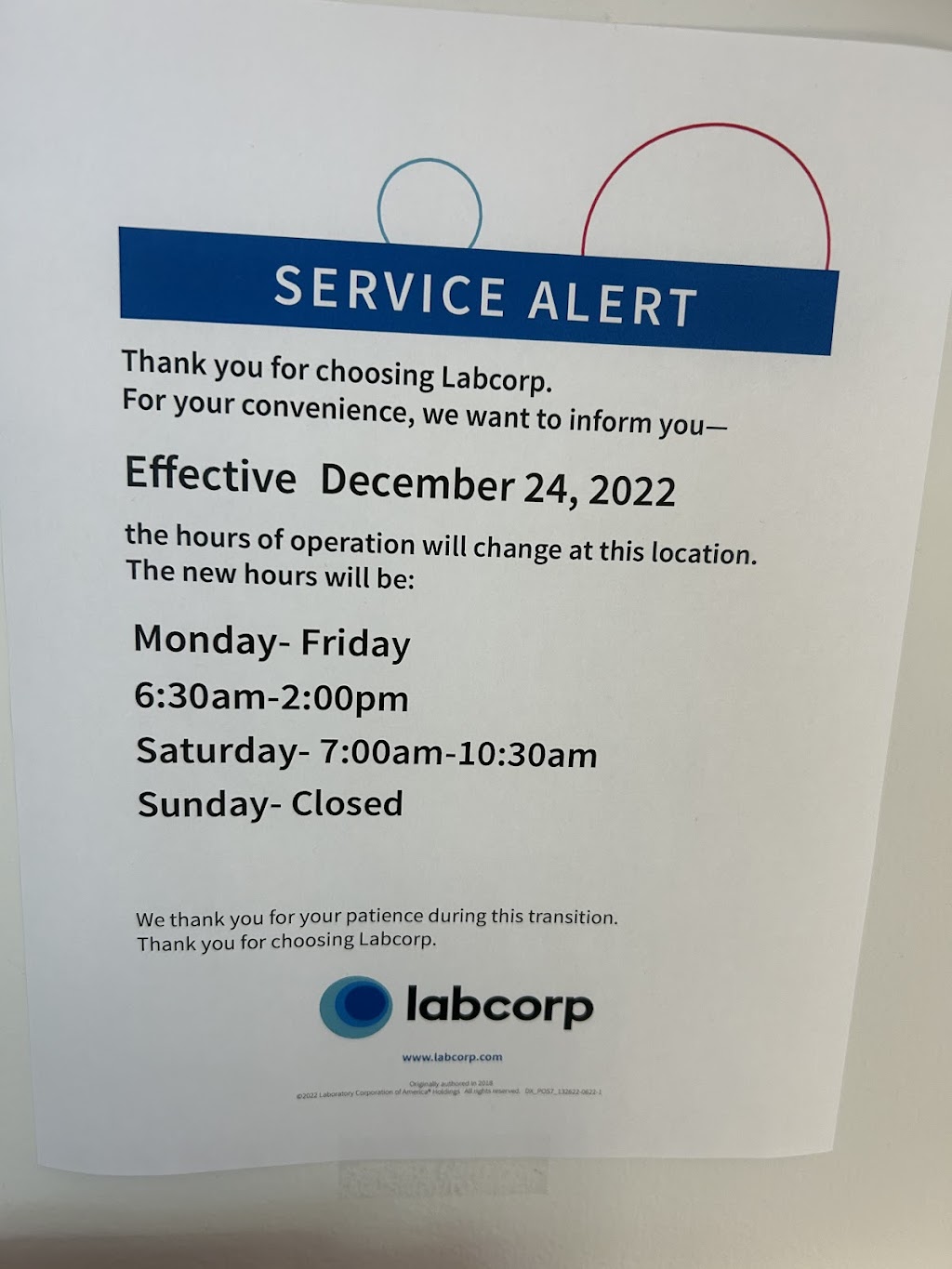 Labcorp | 525 Lacey Rd, Forked River, NJ 08731 | Phone: (609) 693-2502